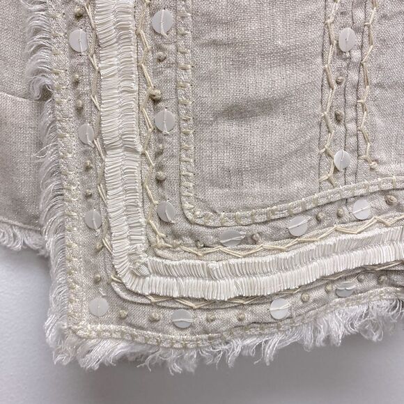 Chico’s Artisan Accent Aleanna Open Front Jacket Silver Sand Size 1 & Medium - Picture 9 of 13